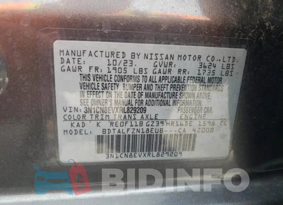 3N1CN8EVXRL829209 Photo# 13