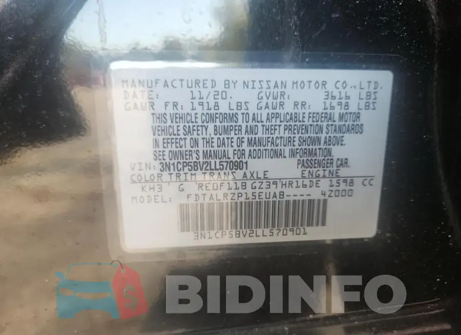 3N1CP5BV2LL570901 Photo# 12