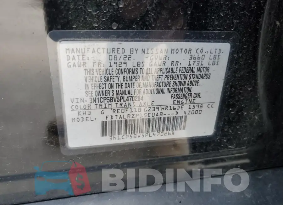 3N1CP5BV5PL470264 Photo# 13