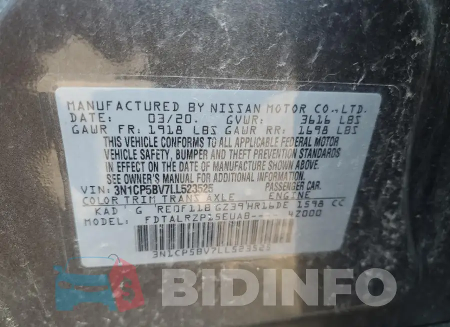 3N1CP5BV7LL523525 Photo# 14