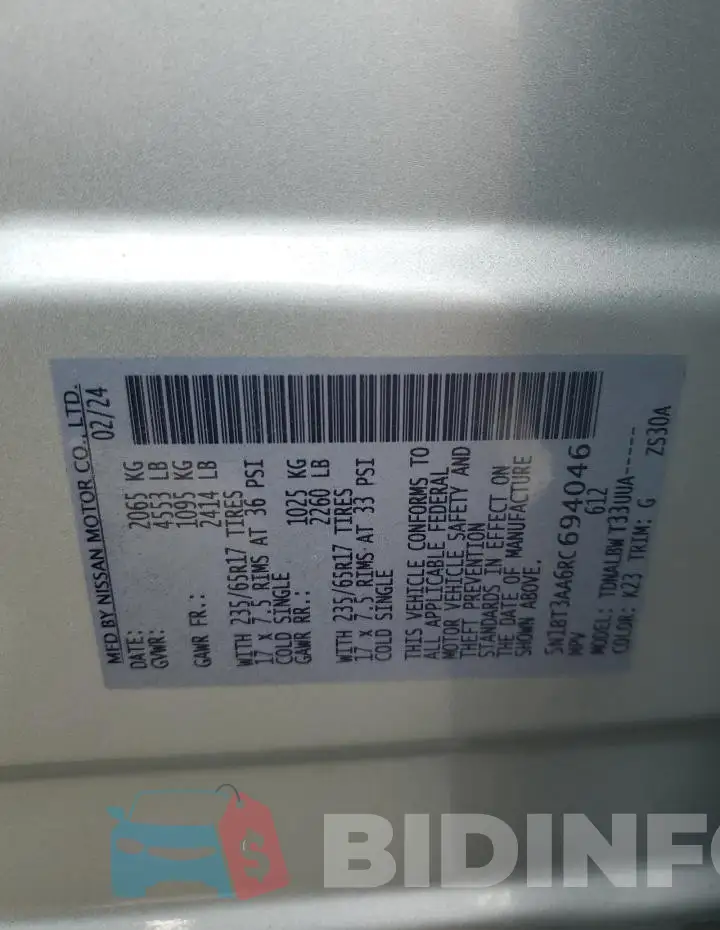 5N1BT3AA6RC694046 Photo# 12