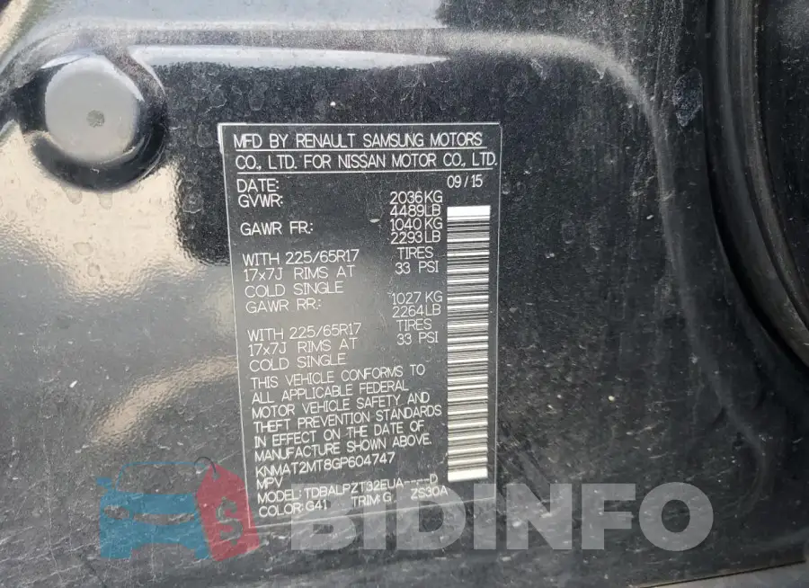 KNMAT2MT8GP604747 Photo# 13