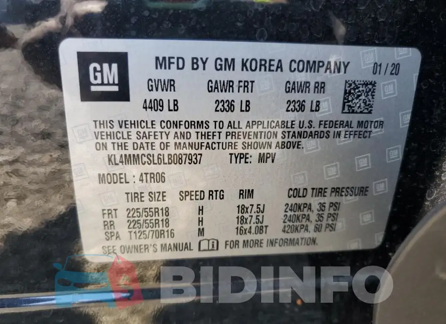 KL4MMCSL6LB087937 Photo# 14