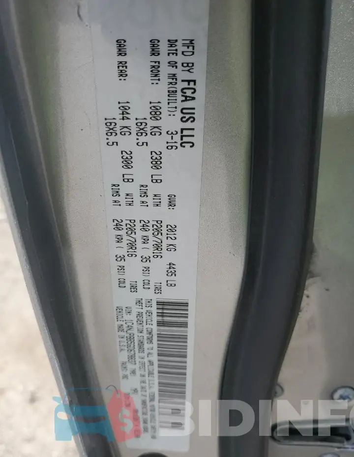 1C4NJPBB5GD678837 Photo# 14