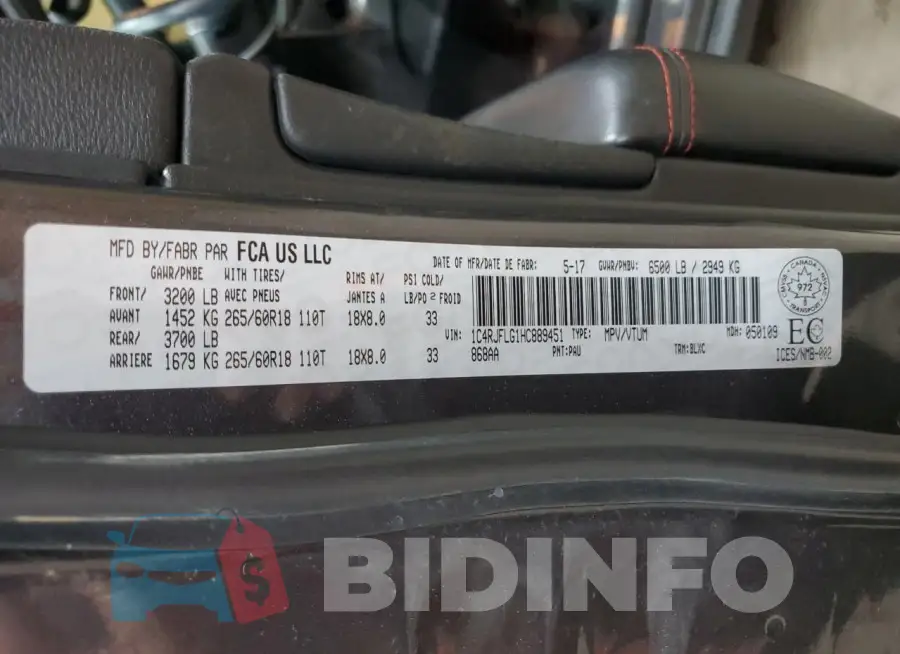1C4RJFLG1HC889451 Photo# 13