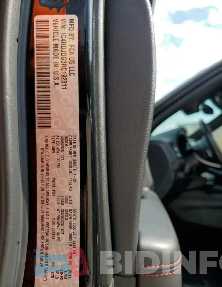 1C4RDJDG3RC192311 Photo# 14