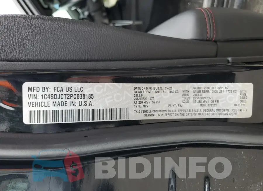 1C4SDJCT2PC638185 Photo# 13