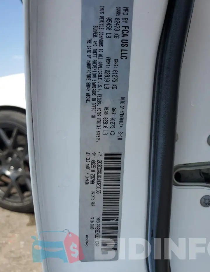 2C3CDXGJ6JH323155 Photo# 12