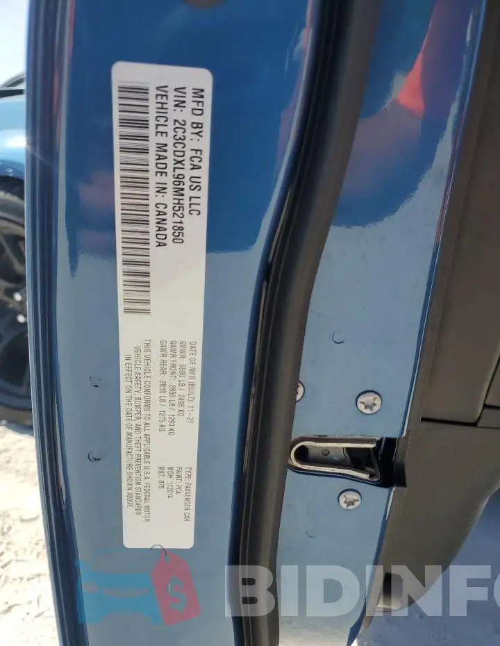 2C3CDXL96MH521850 Photo# 13