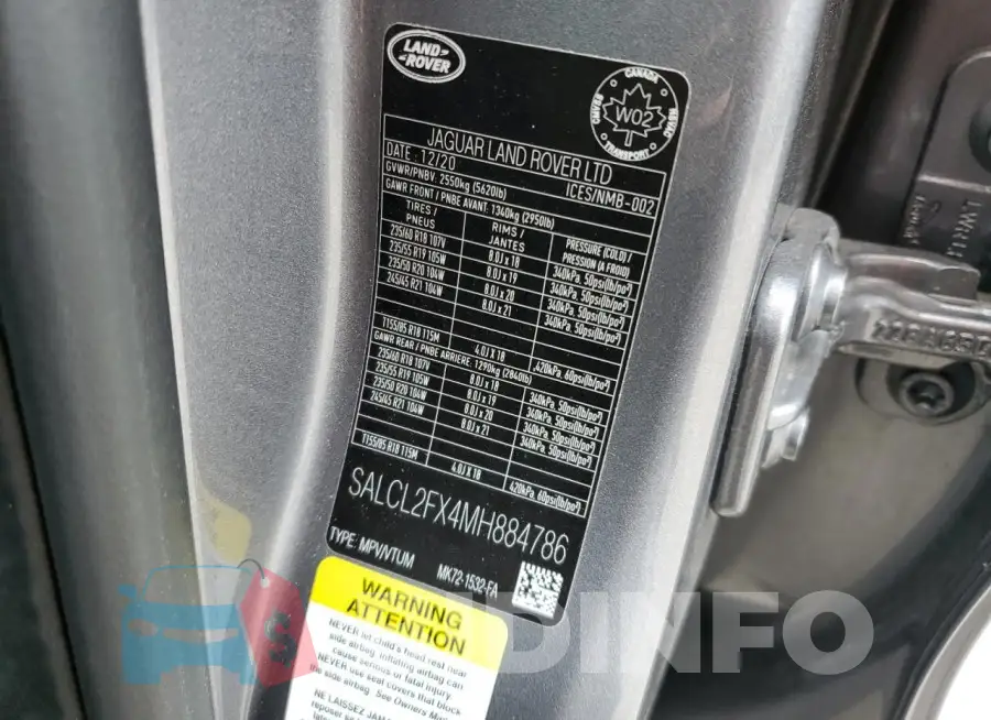 SALCL2FX4MH884786 Photo# 14