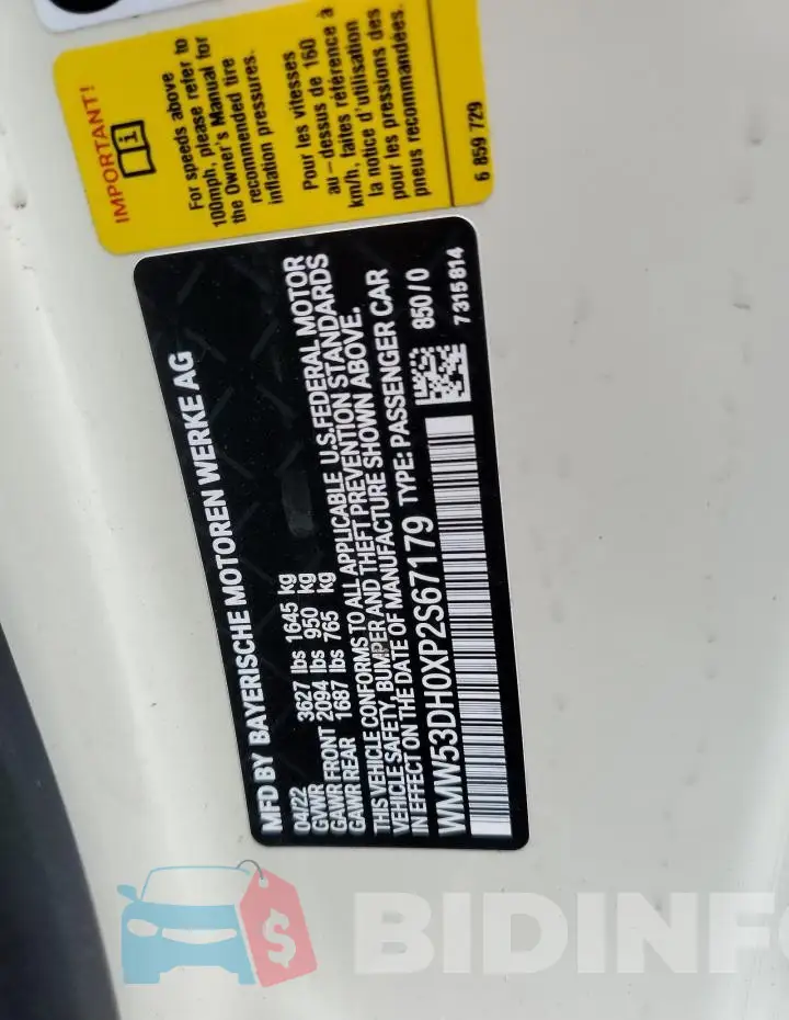 WMW53DH0XP2S67179 Photo# 12