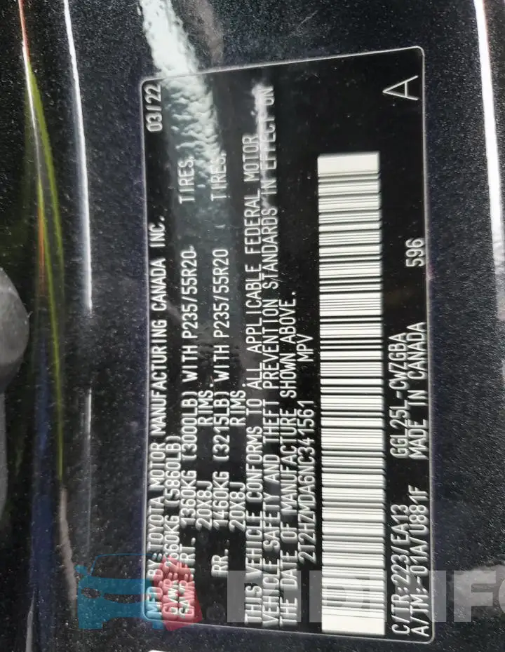 2T2HZMDA6NC341561 Photo# 14