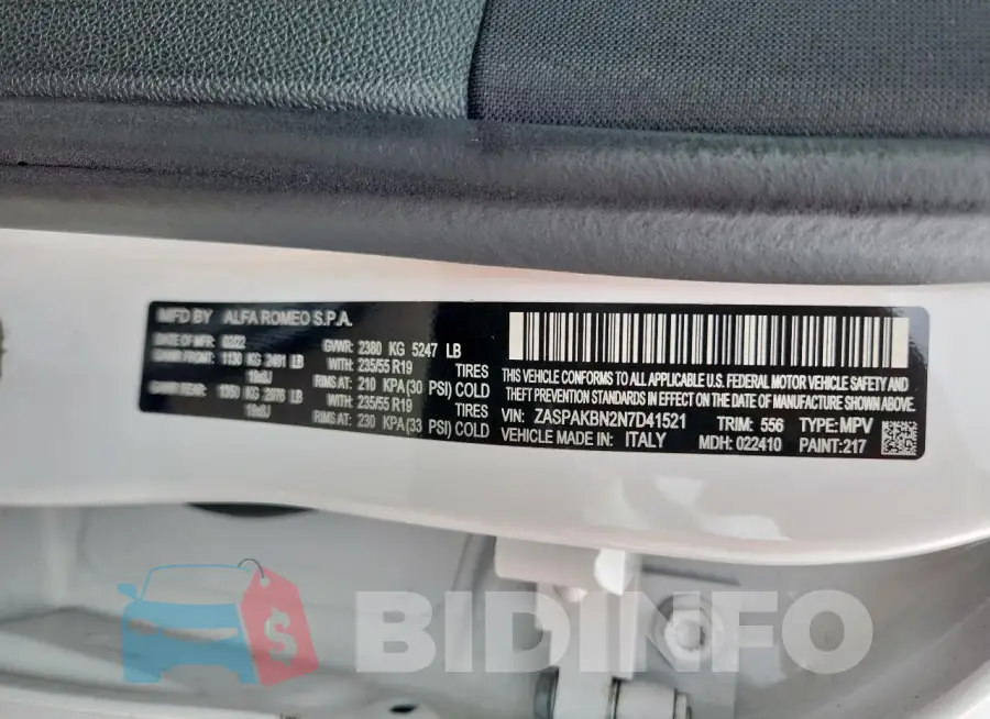 ZASPAKBN2N7D41521 Photo# 13