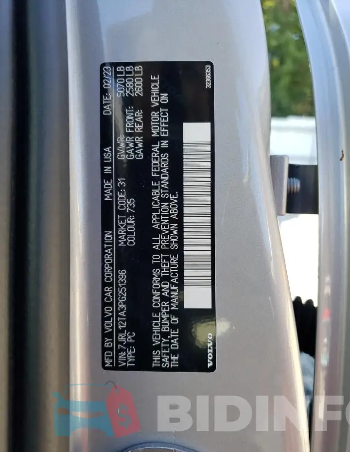 7JRL12TA3PG251396 Photo# 12