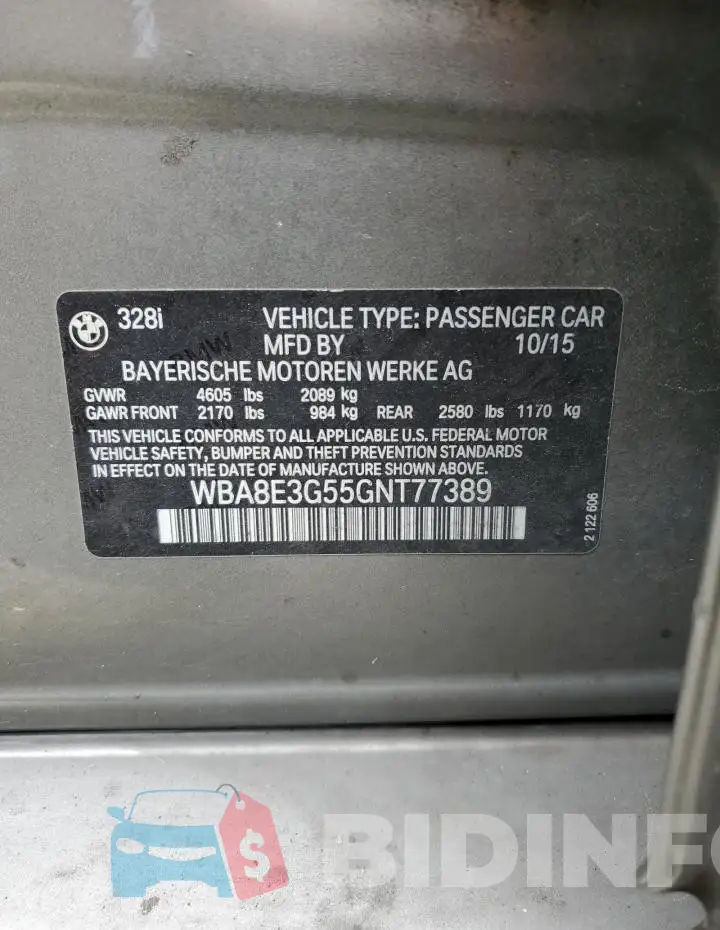WBA8E3G55GNT77389 Photo# 12