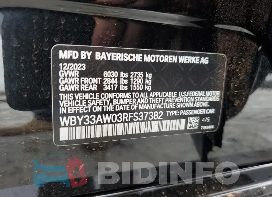 WBY33AW03RFS37382 Photo# 12