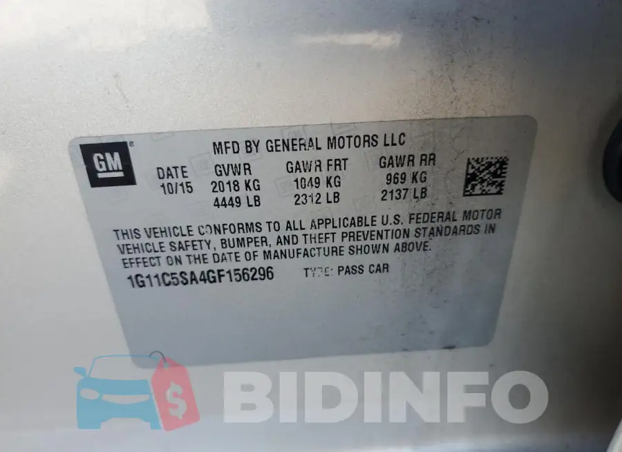 1G11C5SA4GF156296 Photo# 12