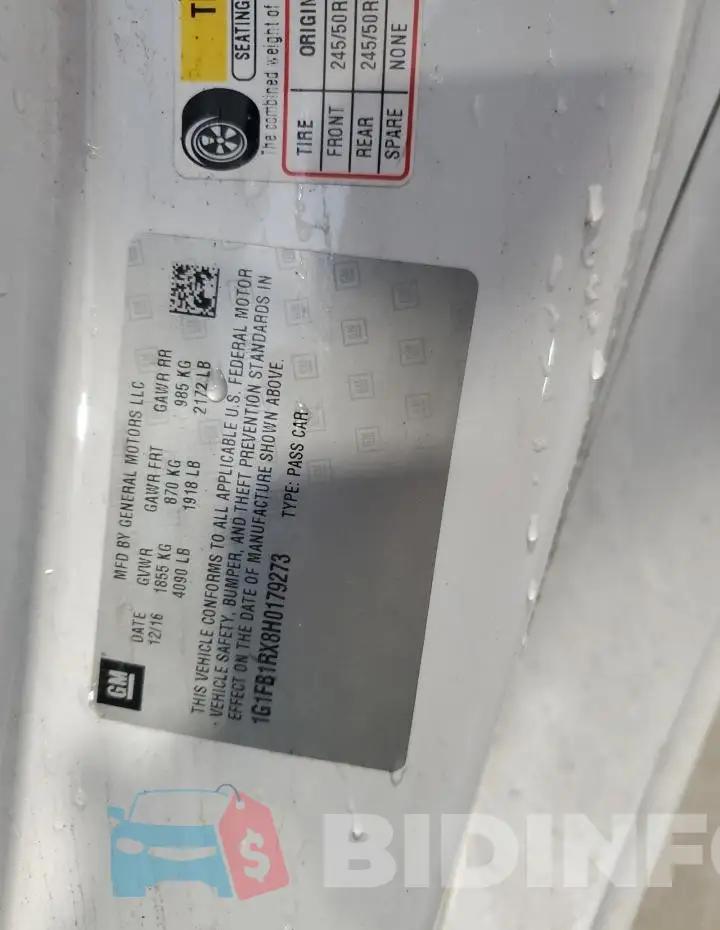 1G1FB1RX8H0179273 Photo# 12