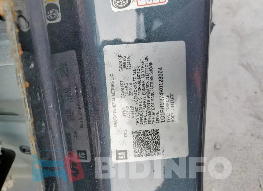 1G1FH1R74K0128004 Photo# 13
