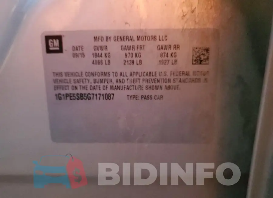 1G1PE5SB5G7171087 Photo# 12