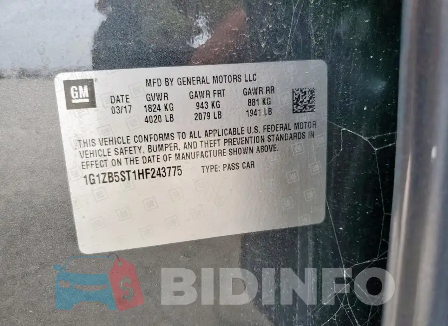 1G1ZB5ST1HF243775 Photo# 12