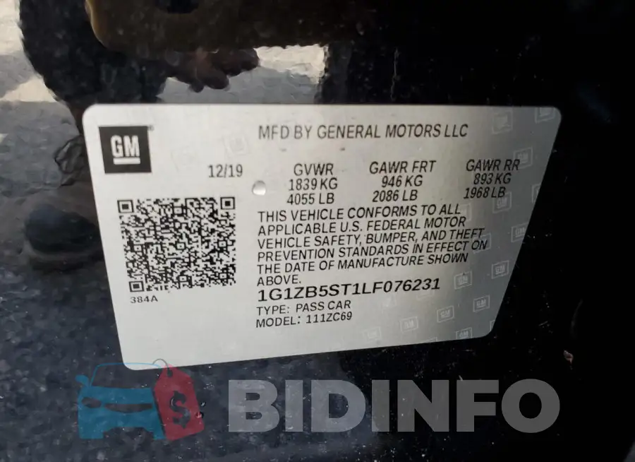1G1ZB5ST1LF076231 Photo# 12