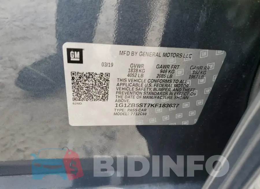 1G1ZB5ST7KF183637 Photo# 12