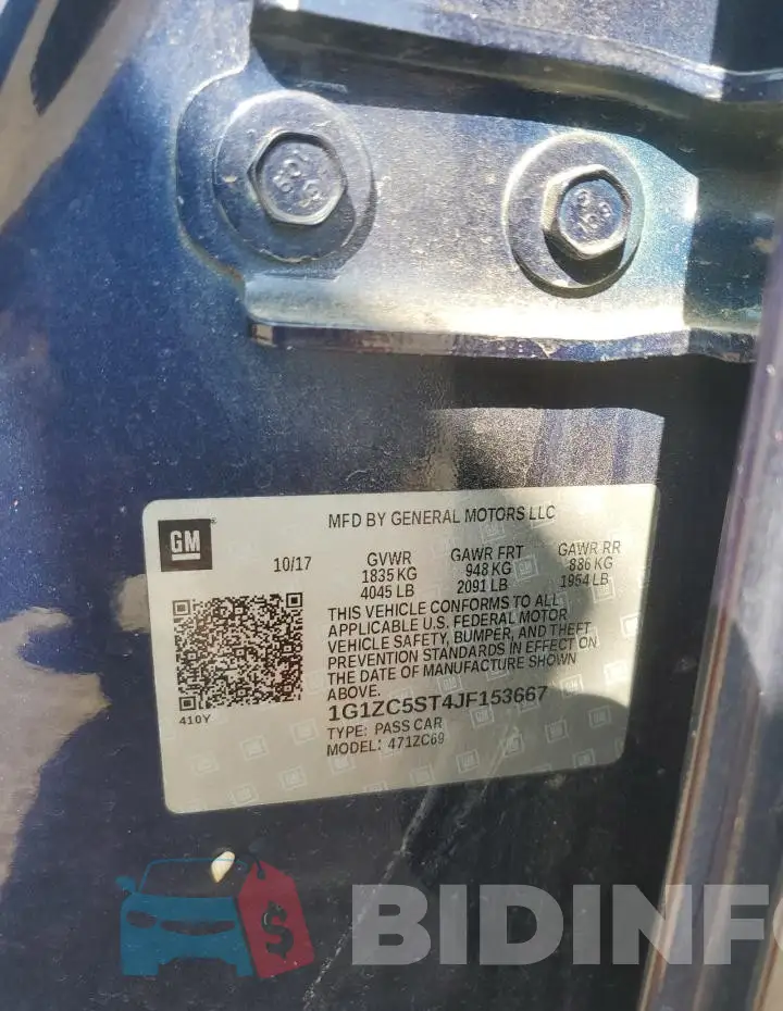 1G1ZC5ST4JF153667 Photo# 12