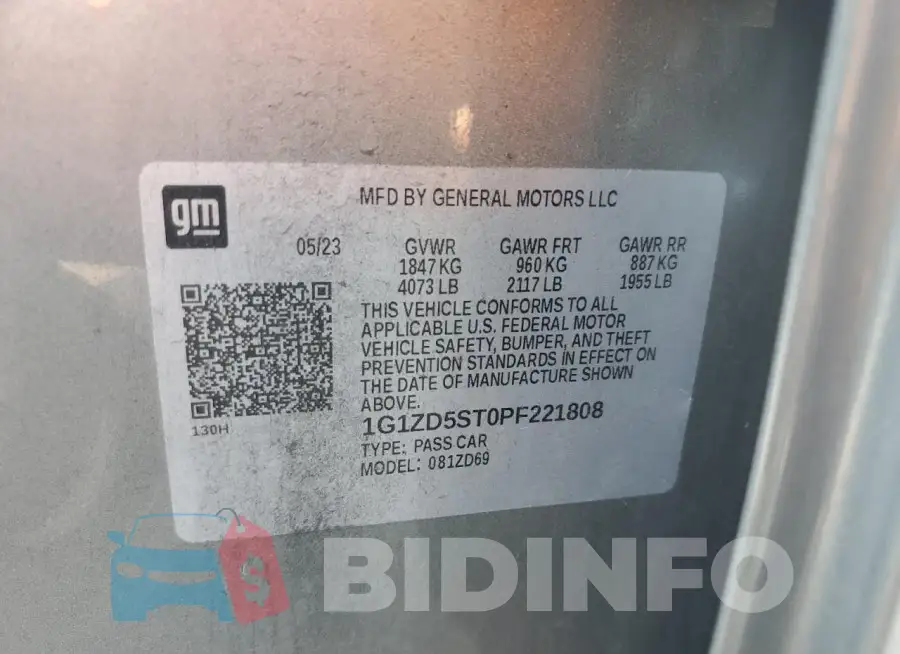 1G1ZD5ST0PF221808 Photo# 13