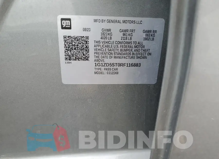 1G1ZD5ST0RF116883 Photo# 12