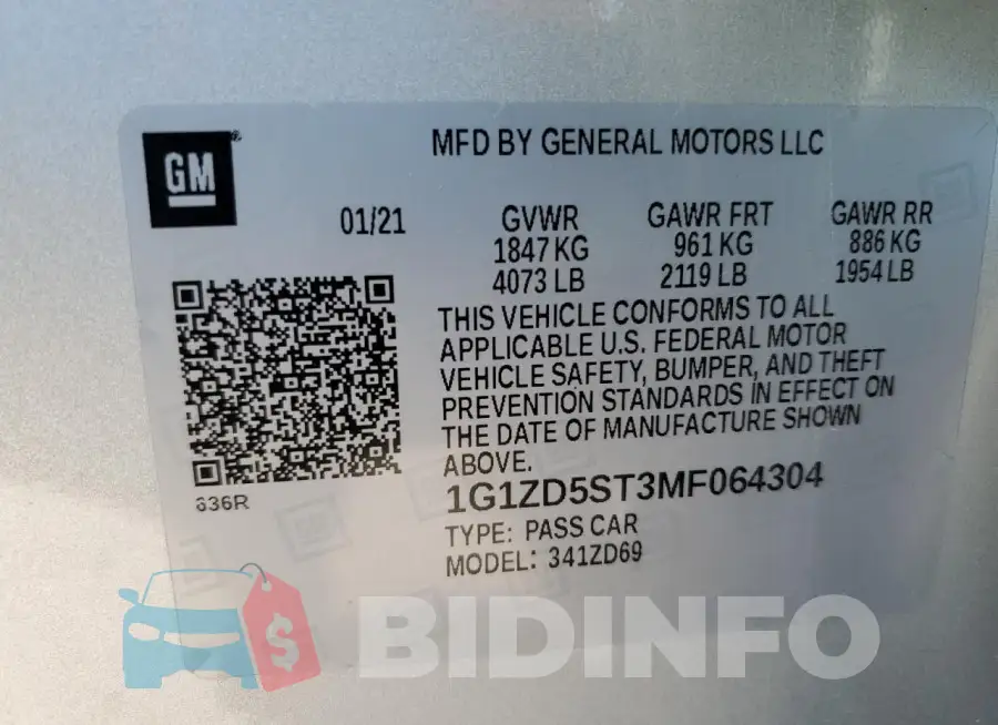 1G1ZD5ST3MF064304 Photo# 13