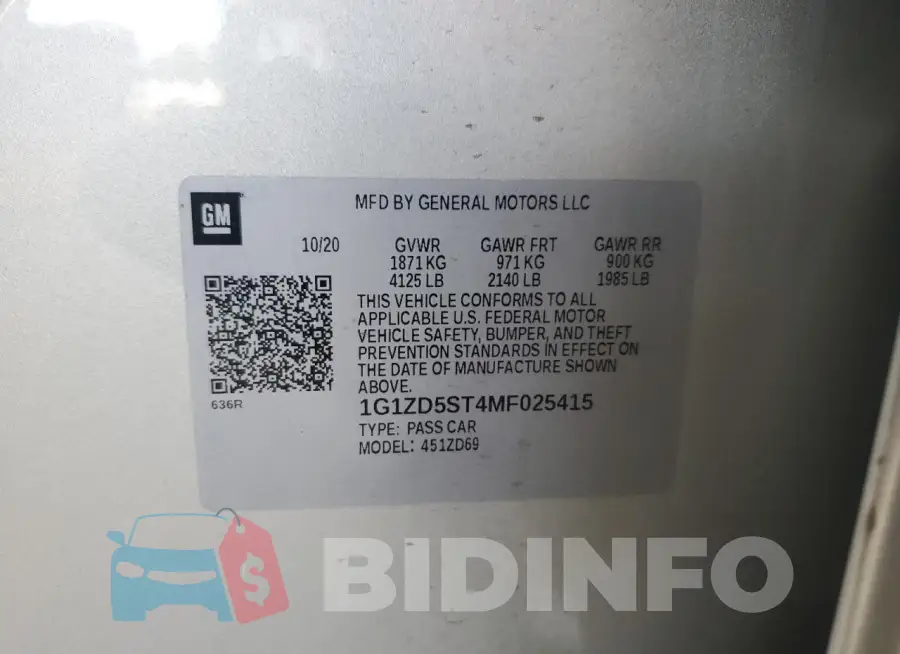 1G1ZD5ST4MF025415 Photo# 12