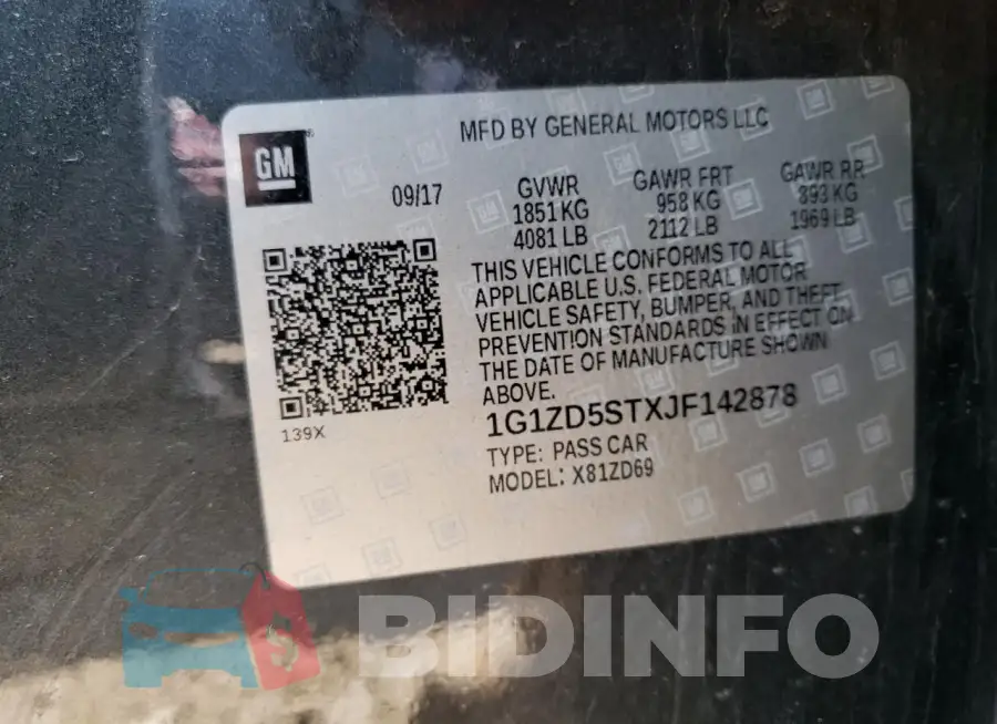 1G1ZD5STXJF142878 Photo# 12