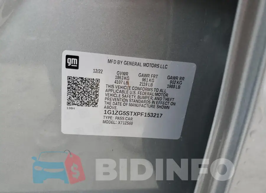 1G1ZG5STXPF153217 Photo# 12