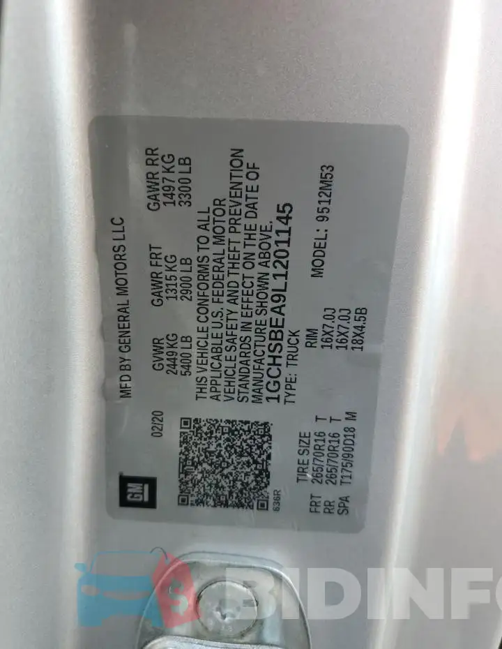 1GCHSBEA9L1201145 Photo# 13