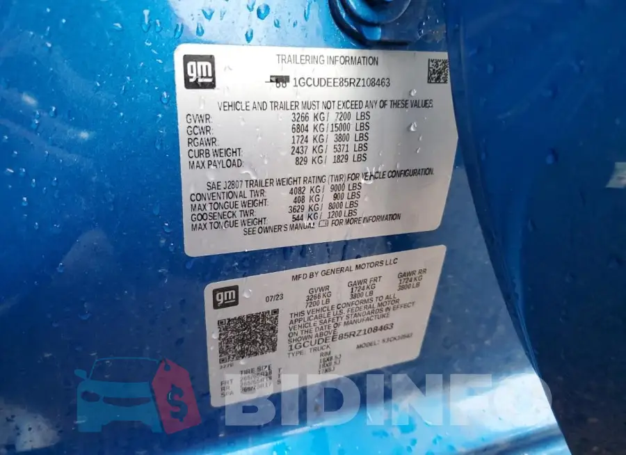 1GCUDEE85RZ108463 Photo# 12