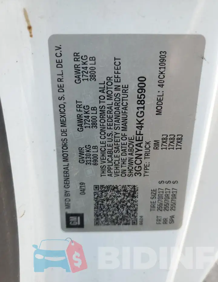 3GCNYAEF4KG185900 Photo# 12