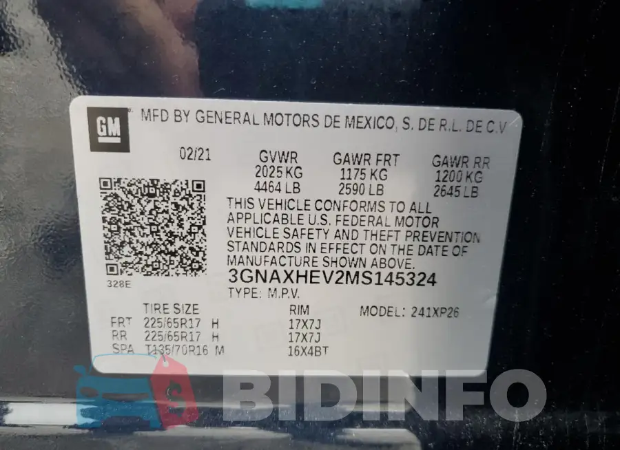 3GNAXHEV2MS145324 Photo# 13