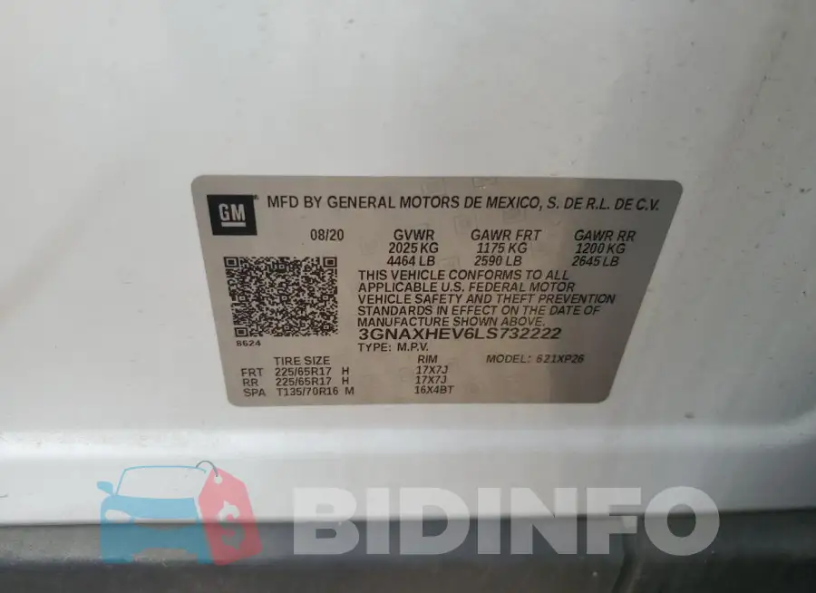 3GNAXHEV6LS732222 Photo# 12