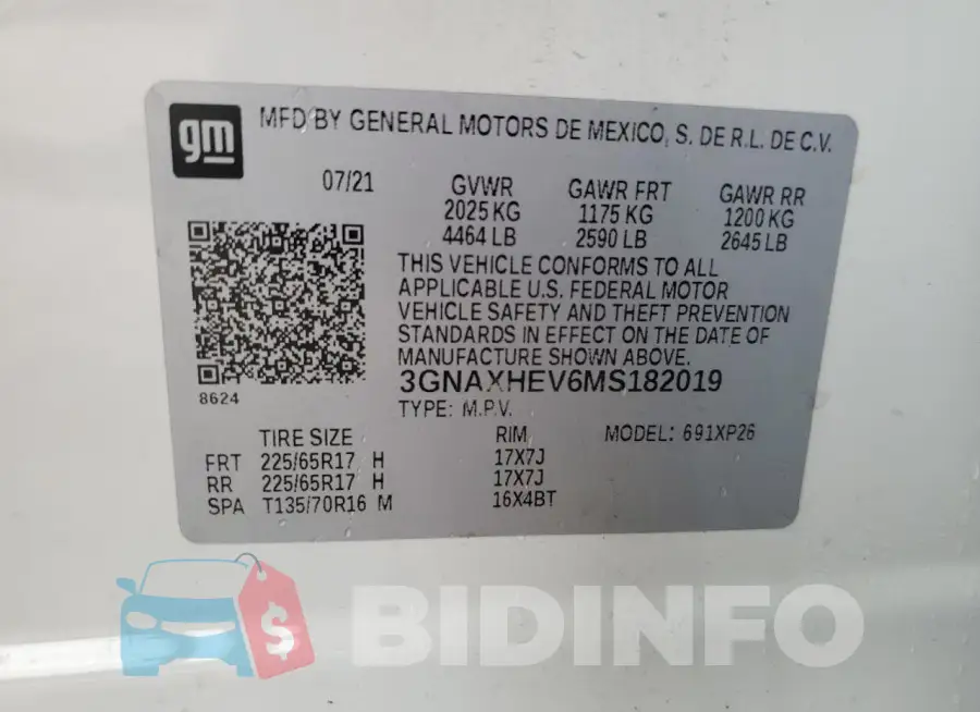 3GNAXHEV6MS182019 Photo# 13