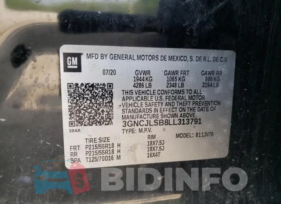 3GNCJLSB8LL313791 Photo# 13