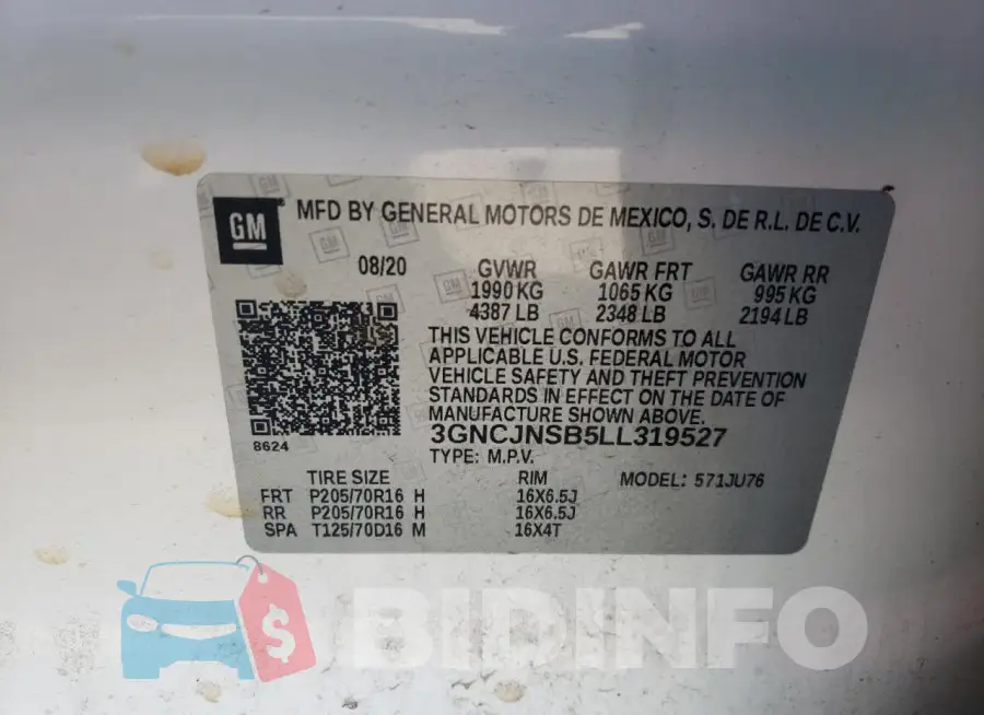 3GNCJNSB5LL319527 Photo# 13