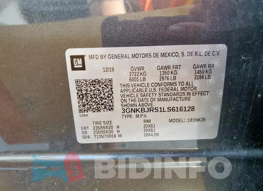 3GNKBJRS1LS616128 Photo# 13