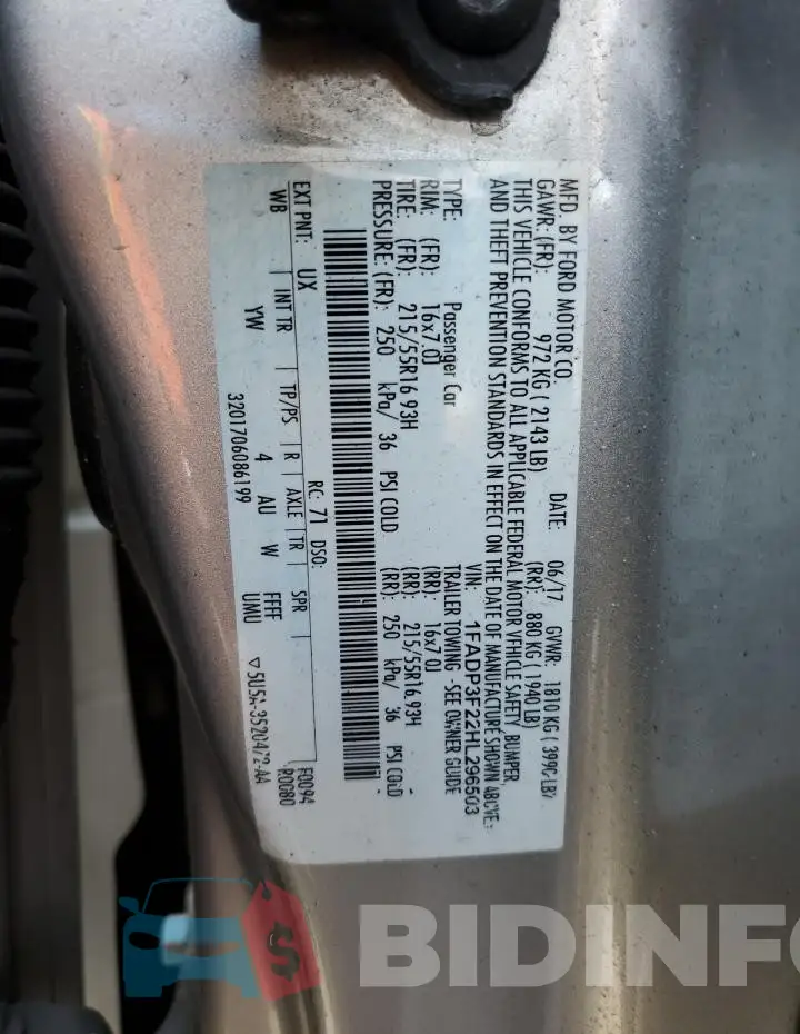 1FADP3F22HL296503 Photo# 12