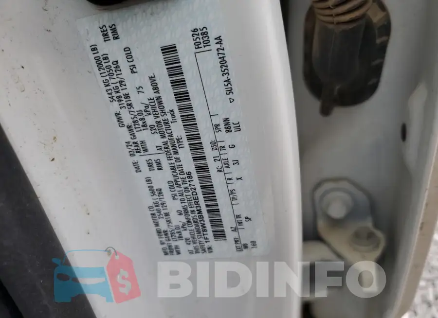 1FT8W3BM3RED27186 Photo# 12