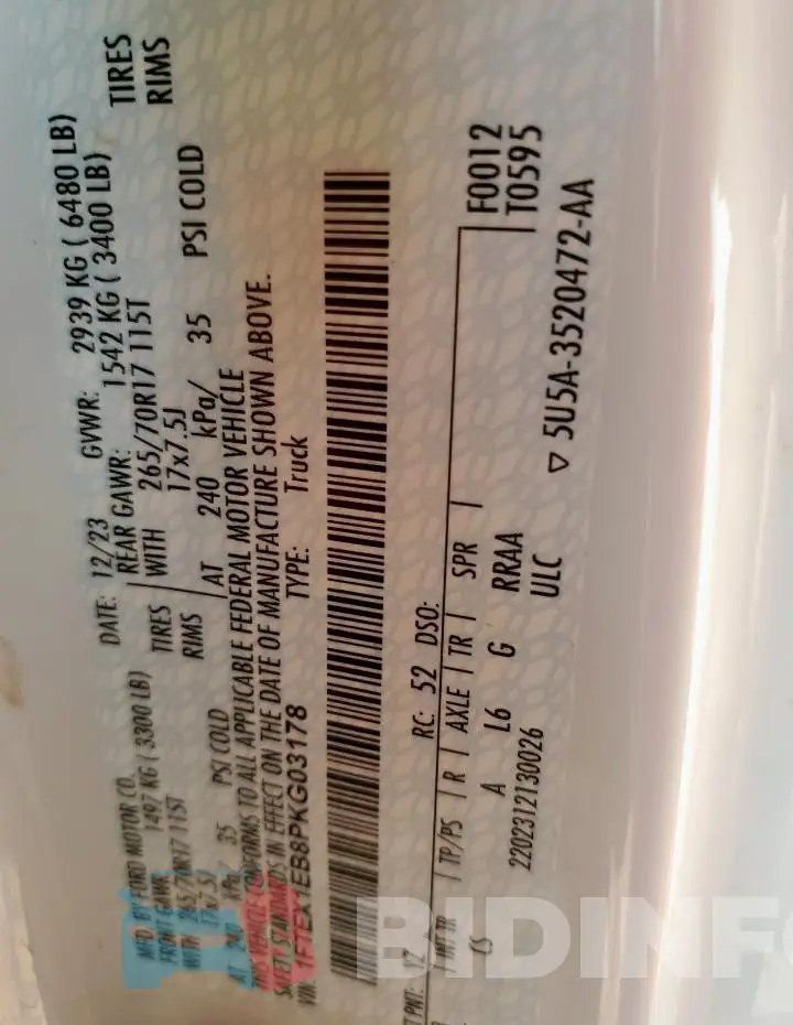 1FTEX1EB8PKG03178 Photo# 12