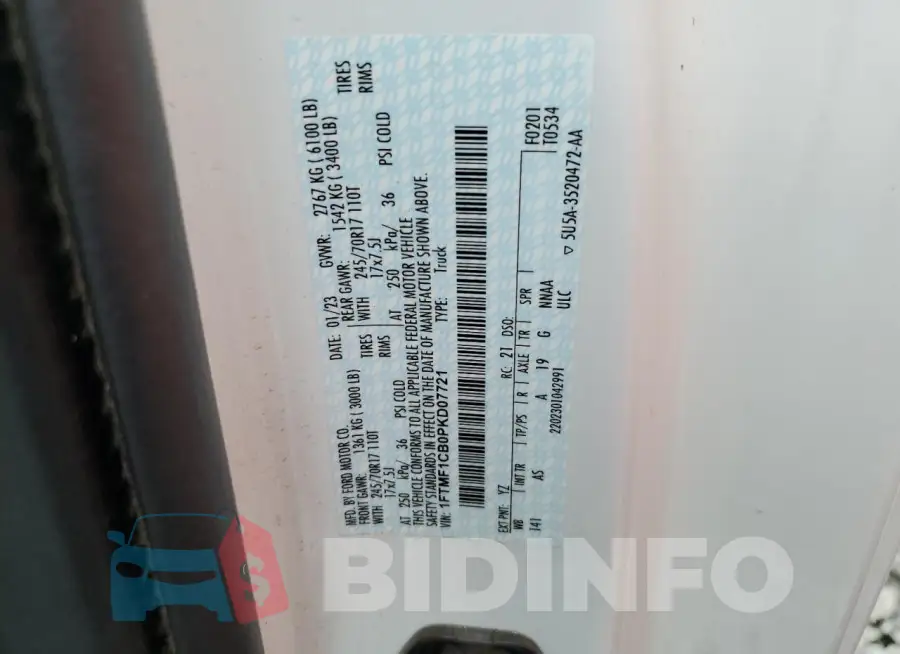 1FTMF1CB0PKD07721 Photo# 12