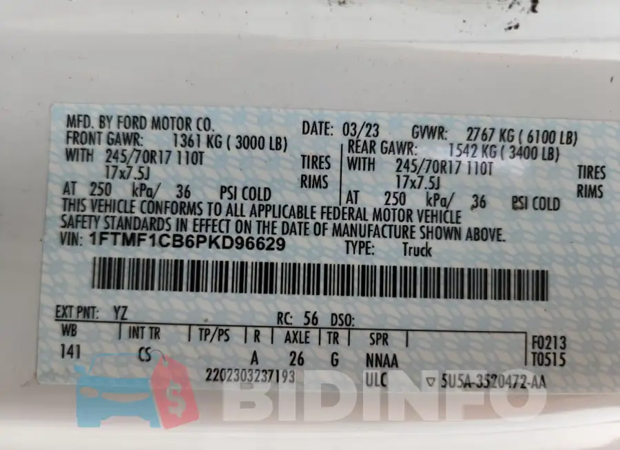 1FTMF1CB6PKD96629 Photo# 13