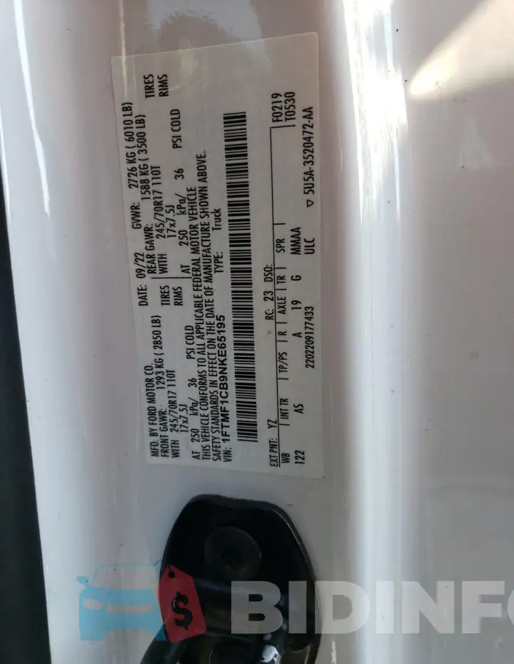 1FTMF1CB9NKE65195 Photo# 12