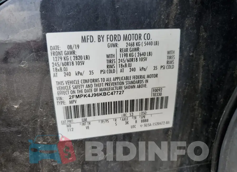 2FMPK4J96KBC47727 Photo# 12